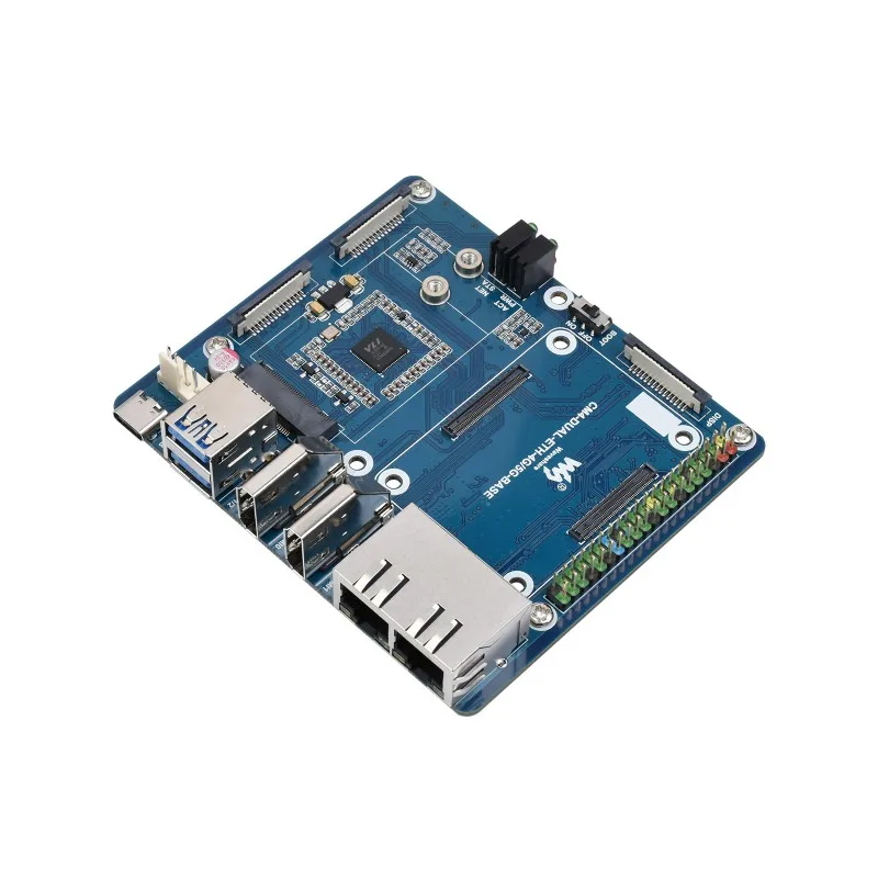 Dual Gigabit Ethernet 5G/4G Base Board Designed for Raspberry Pi Compute Module 4  Powerful Ethernet Capability