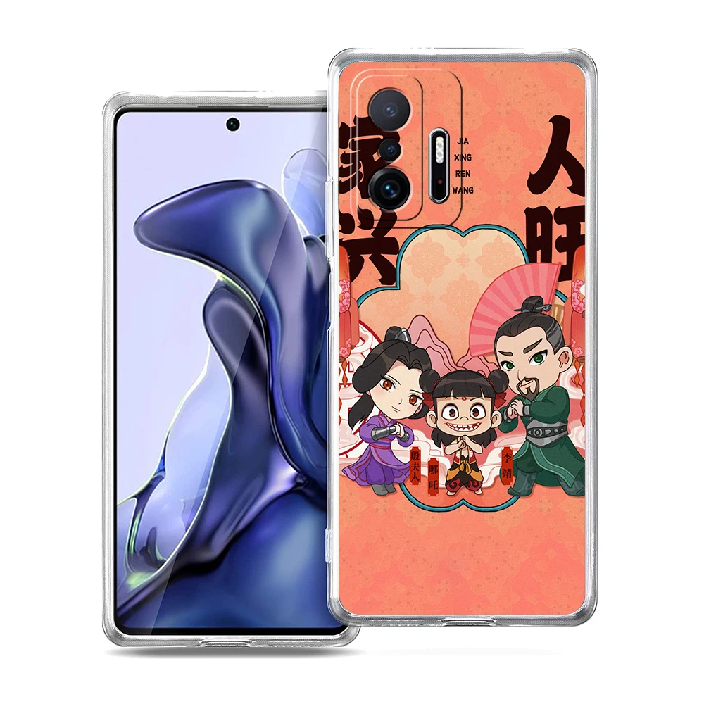 Clear Cartoon Nezha TPU Phone Case - Soft Transparent Protection