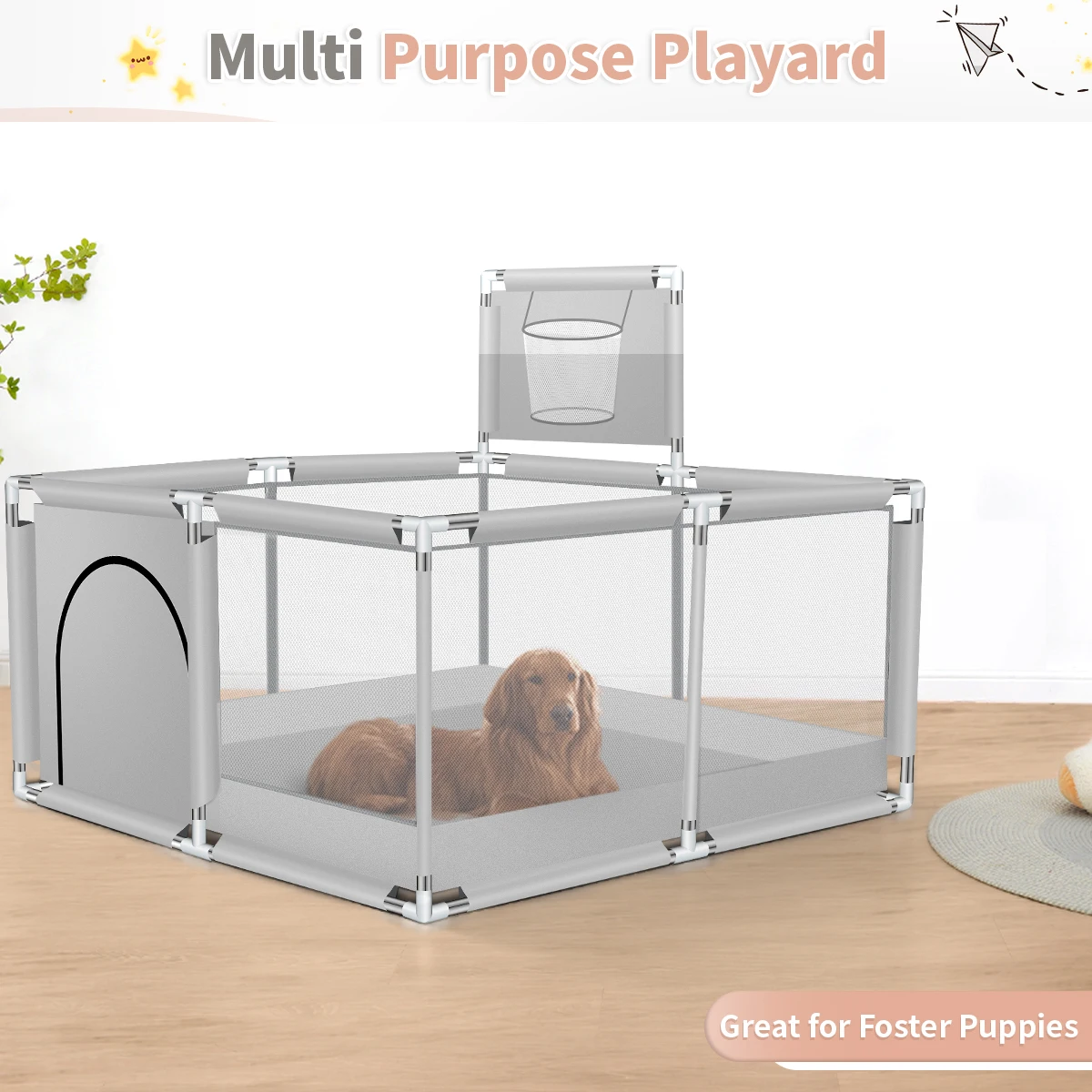 Baby Playpen Indoor Baby Playground Park for Baby Balls Pool Basketball Activities for Baby Gym Safety Child Game Fence