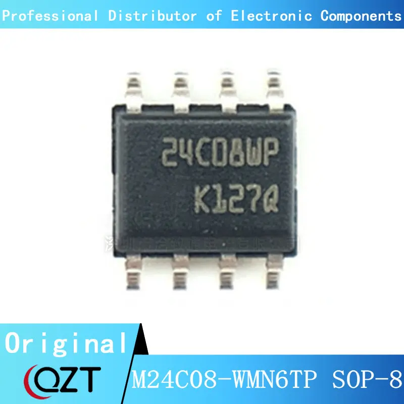 10pcs/lot M24C08-WMN6TP SOP AT24C08 AT24C08N-10SU-2.7 M24C08 24C08WP SOP-8 chip New spot