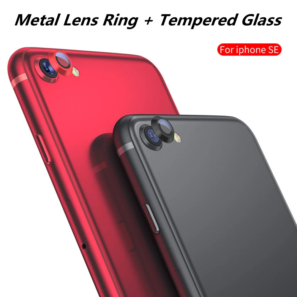 For iPhone SE 2022 3rd Gen/SE 2020 Slide Camera Lens Protector Ring Stand  Case
