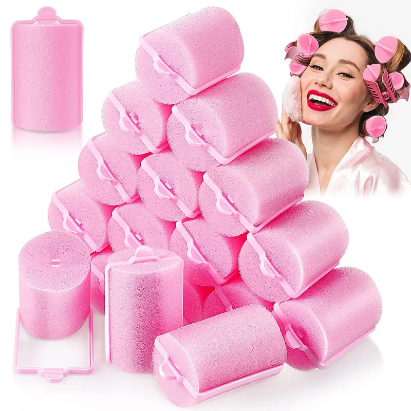 

Soft Sponge Foam Cushion Hair Rollers Curlers Hairdressing Kit Home Hair Styling Tool Hair Salon for Barber DIY Curls Random