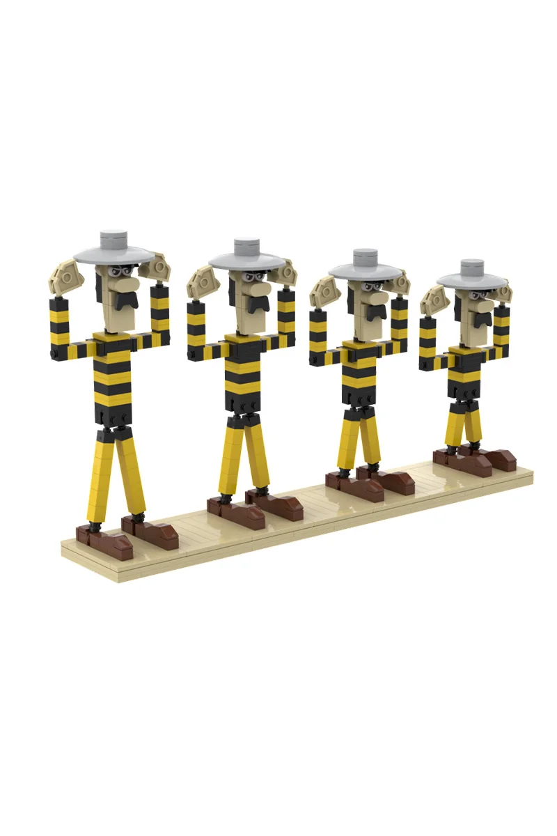 MOC Glück Luke Comic Bausteine Dalton Figur Wüste Kaktus Nette Rantanplan Jolly Jumper Tier Ziegel Spielzeug Kind Geschenk – Detail 7