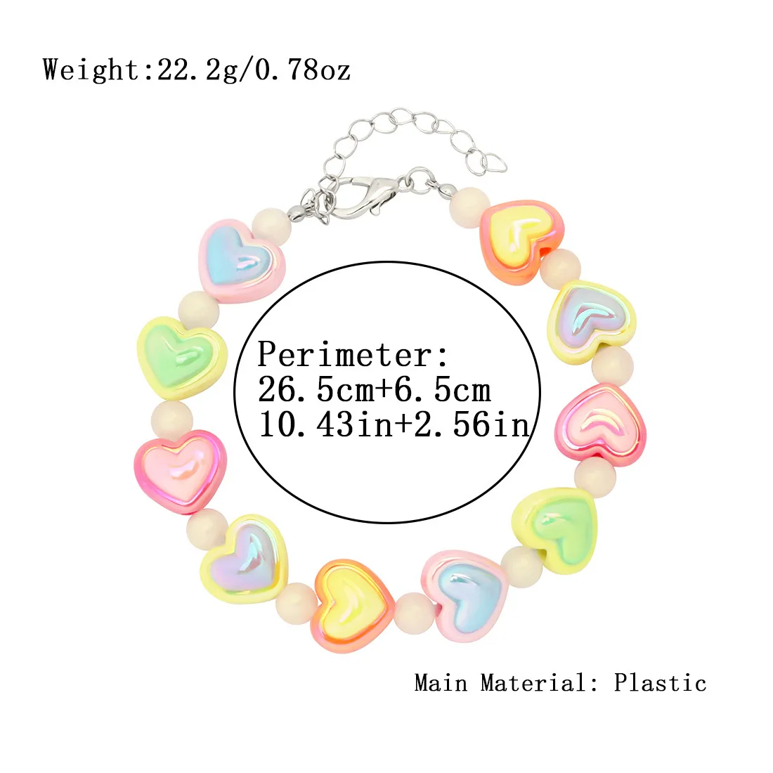 Charming Candy-Colored Pearl & Flower Bead Pet Necklace with Adjustable Alloy Chain