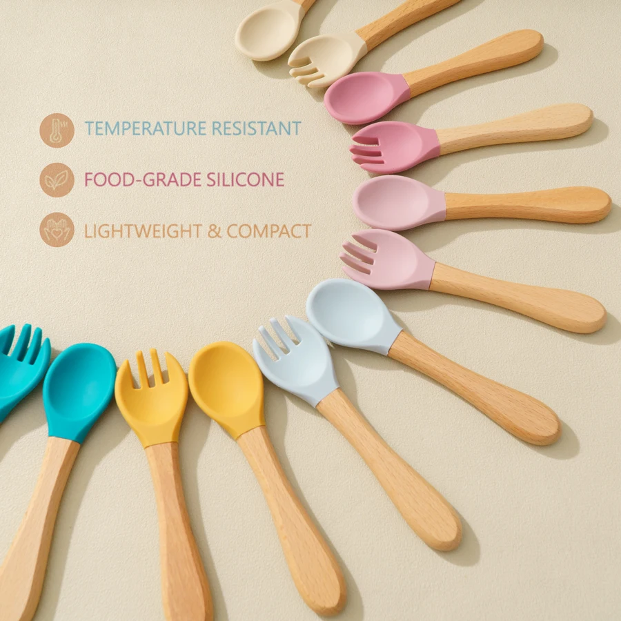 Mamaplan 3PCS Baby Silicone Feeding Set Toddler Suction Bowl Feeding Training Spoon Fork Baby Dishes Plate Accessories silicone meal set silicone feeding set baby tableware set