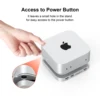 Qwiizlab Aluminum Stand Hub with NVMe SSD Enclosure for Mac mini M4/M4 Pro 2024, Card Readers 312MB/s, 2x USB-A 10Gbps, USB 2.0 5