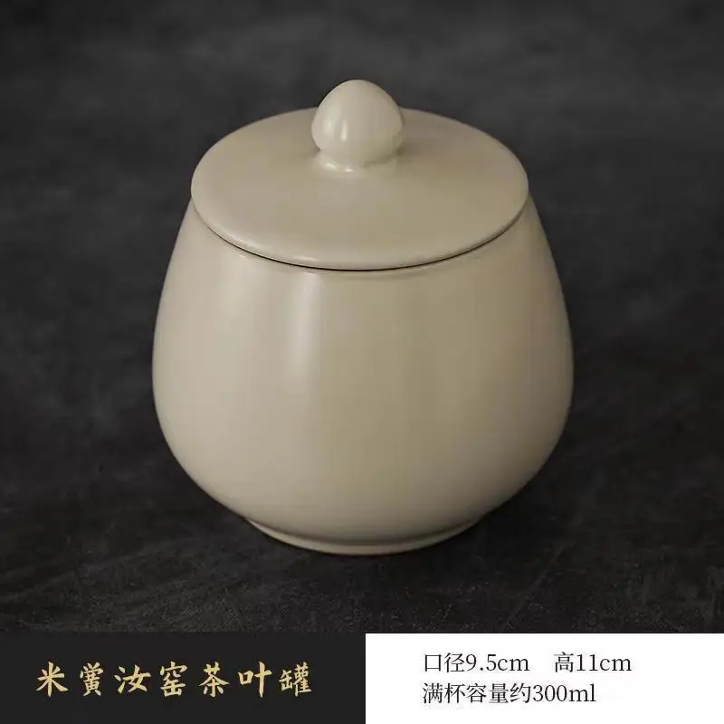 Tea Can Box Ceramic Tea Storage Jar Vintage Blue and White Cracked Sealed Jar Household Moisture-proof Teas Caddies Ceramic tea tin box,tea canister,ceramic storage jar,airtight container