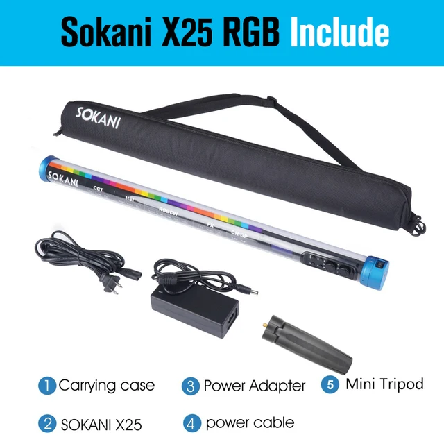 Sokani X8 X15 X25 RGB LED Video Light Handheld Light Tube Stick Soft Lighting APP Remote Control for TikTok YouTube Vlog Studio 7