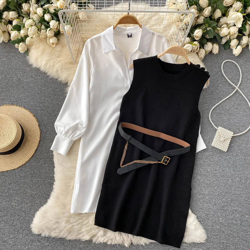 Autumn Winter Dress Set Women | Two Piece Dress Autumn