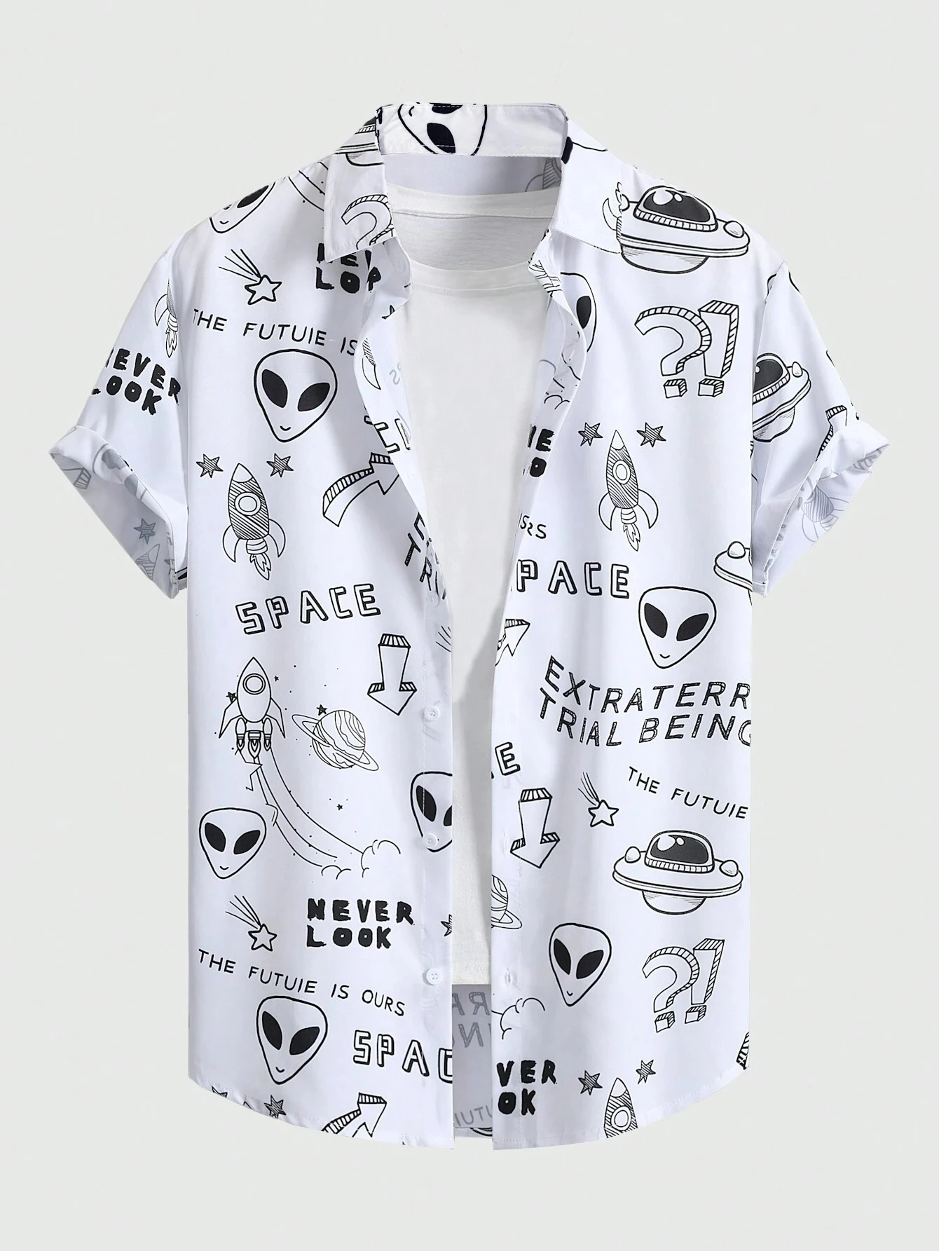 Casual Short Sleeved Shirt Short Sleeved Shirt Button Down Shirt Summer Men Women Seaside button-down Versatile Shirts With Personalized And Interesting Print Design short-sleeved Fashion Tops