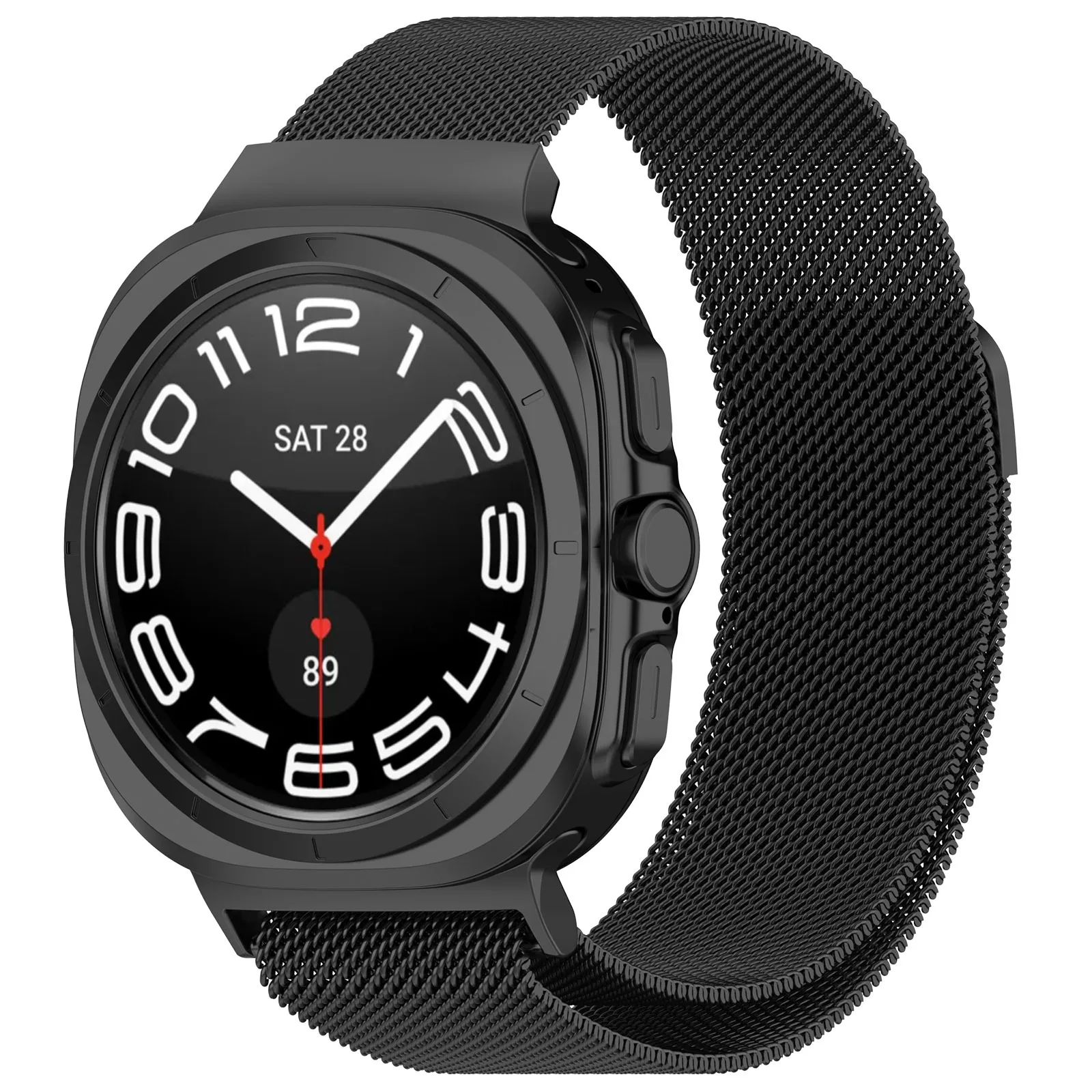 Thick Milanese Loop Stainless Steel Magnetic Smart Watch Bracelet Strap