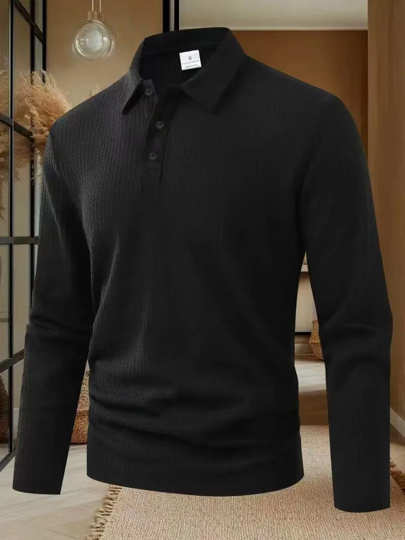 Casual men’s long sleeve polo shirt for everyday wear
