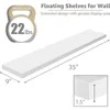 Floating Shelves for Wall - 2 Long Floating Shelves Farmhouse - 35 x 9 Inch Wall Mounted Floating Shelves for Wall, White 3