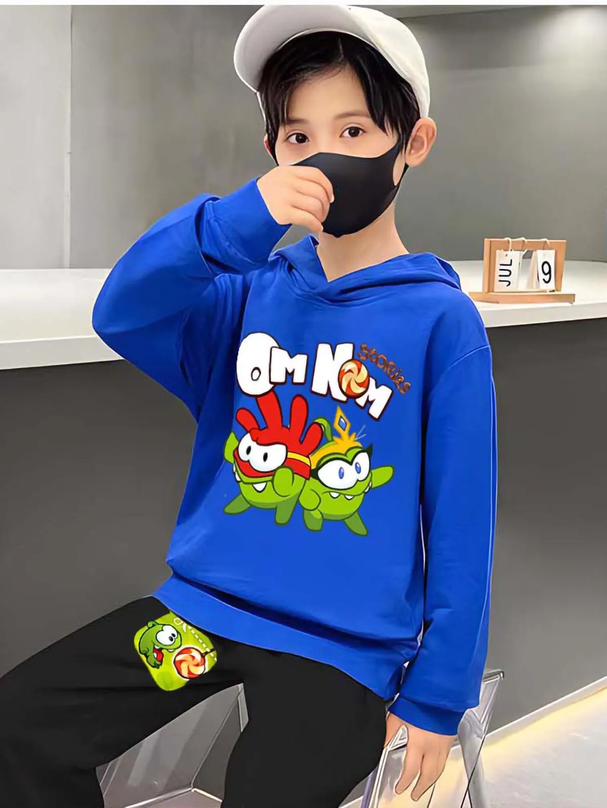 Hot Game Cut The Rope Om Nom Frog Cartoon Kids Hoodies Boys Girls Funny Sweatshirts Children Outwear  Wish Asha Cloth Baby Tops