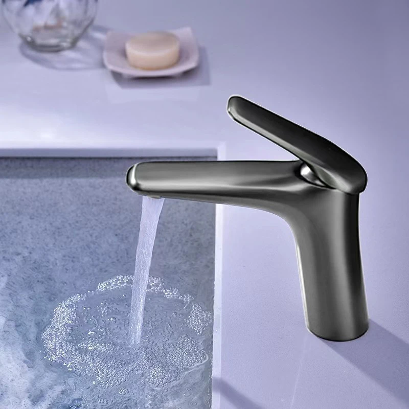 

Bathroom Basin Faucet Brass Hot Cold Wash Mixer Crane Tap Vanity Vessel Sink Faucets Single Handle Black Chrome Grey Gold Color