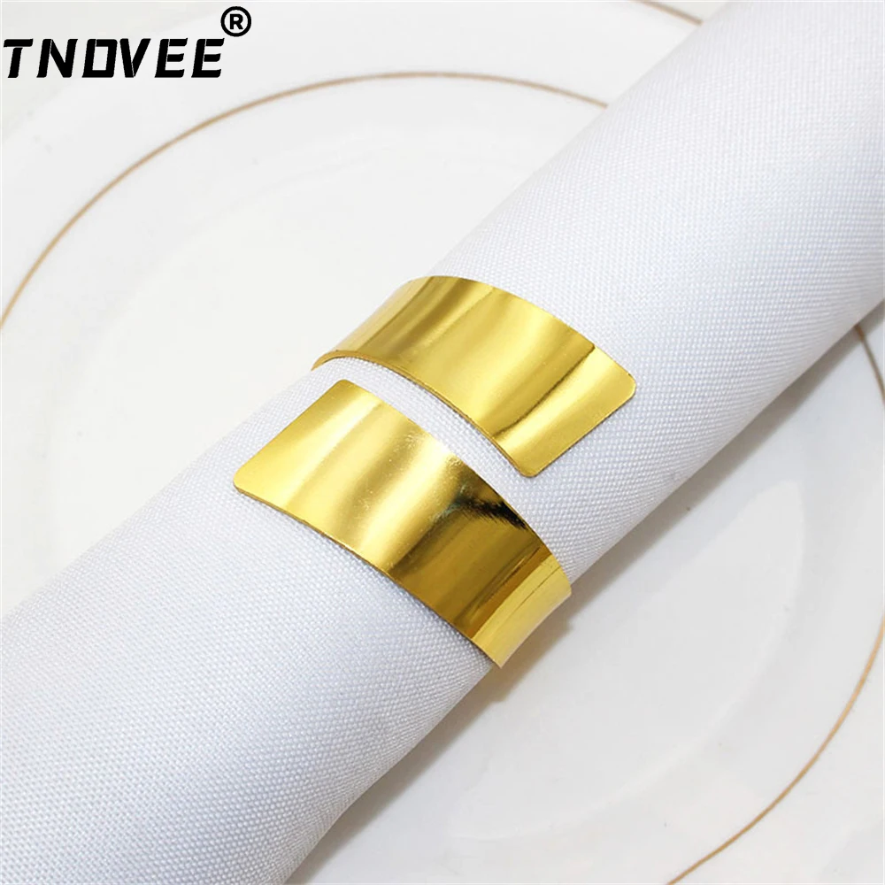 

8PCS Gold Napkin Rings Holder for Harvest Thanksgiving Christmas Party Decoration Dinning Table Everyday Gatherings ERM07