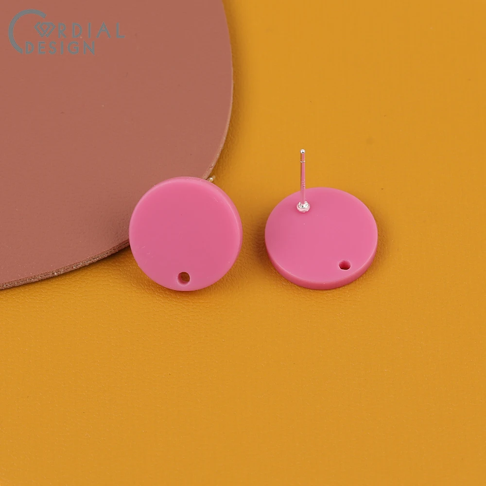 Cordial Design 100Pcs 16*16MM Jewelry Accessories/Earrings Stud/Multicolor/Hand Made/Round Shape/Jewelry Findings & Components - cordial