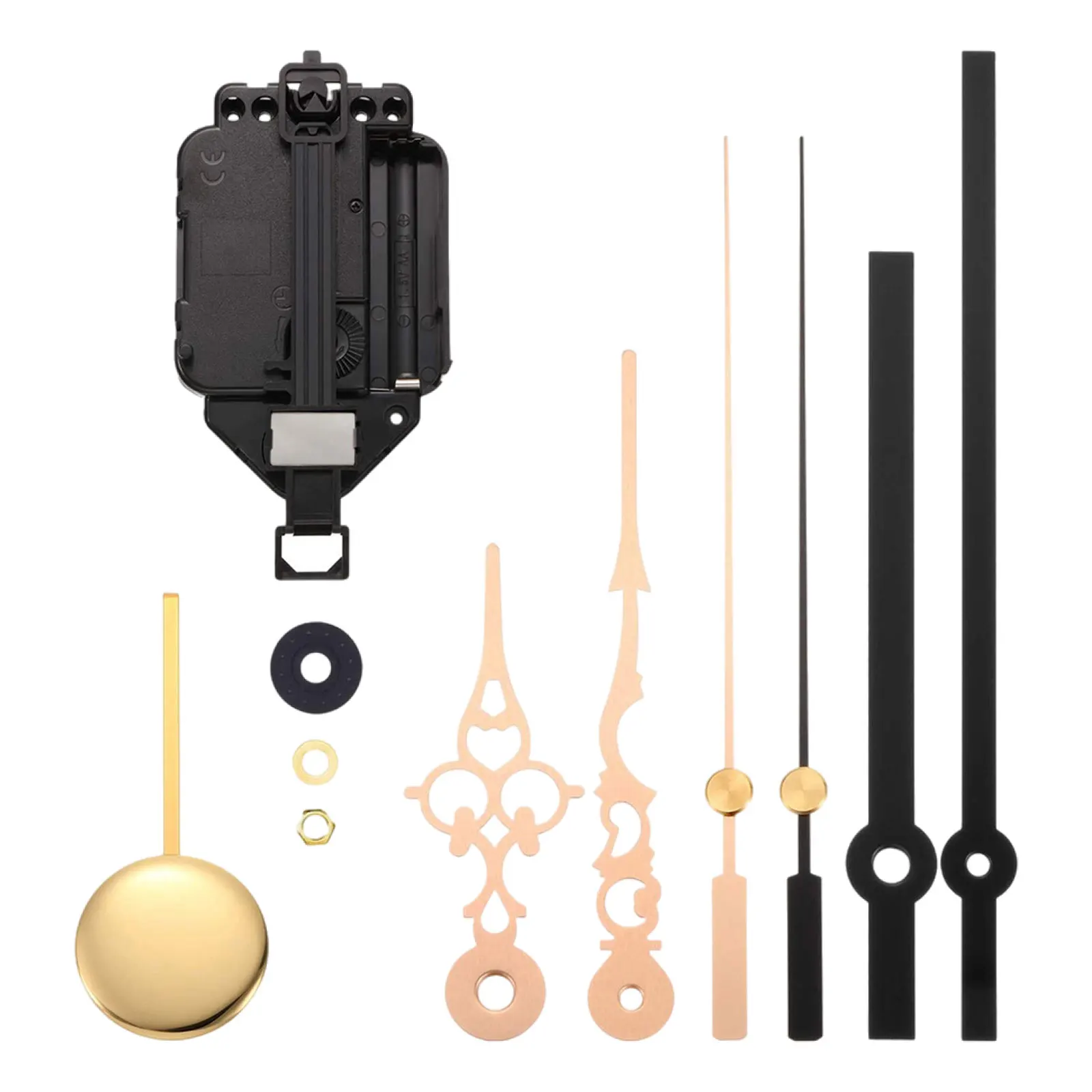 Description Picture 3 of itemDIY Wall Clock Pendulum Movement Mechanism with Hands Quartz Repair Shaft Also for Craft Clock Frameless Picture Floor Clock