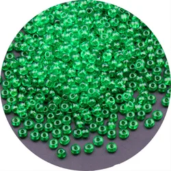 Vibrant Oling Transparent Glass Seed Beads for DIY Jewelry and Accessories (Dark Green 29)