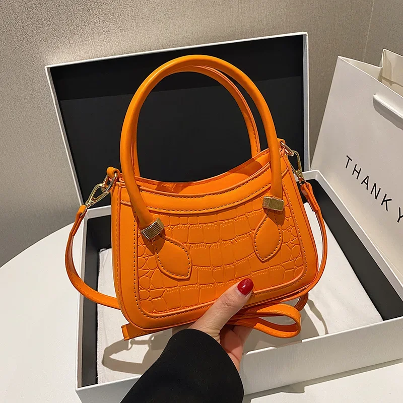 New Crossbody Bag Fashion Solid Color Versatile Daily Women's Trendy Personalized Small Square Bag Texture PU Shoulder Bag