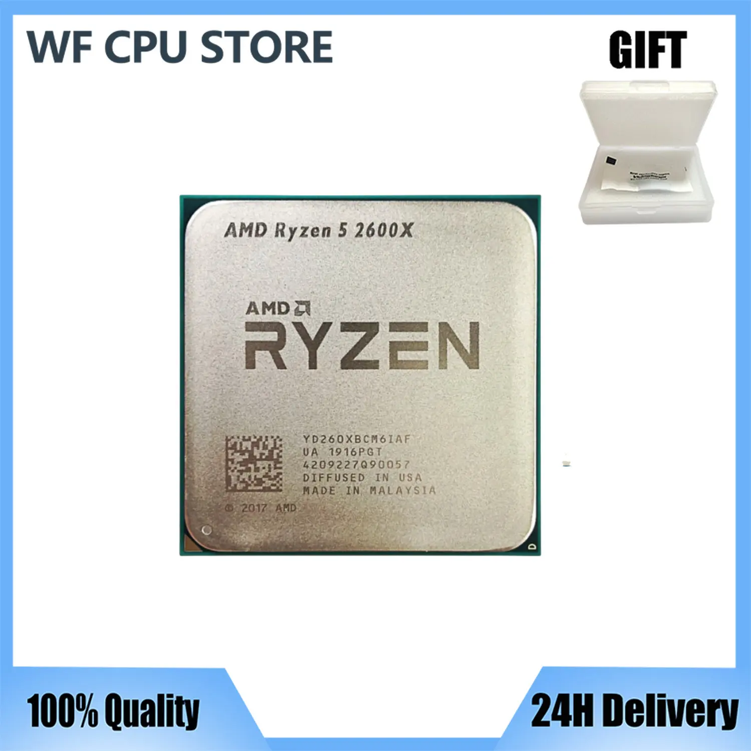 

AMD Ryzen 5 2600X R5 2600X 3.6 GHz Six-Core Twelve-Thread 95W CPU Processor YD260XBCM6IAF Socket AM4