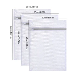 Set of 3 Durable Zippered Mesh Laundry Bags (C)