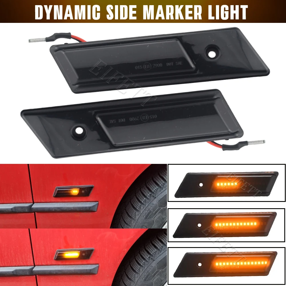 GTINTHEBOX White LED Front Bumper Side Marker Light For 2003-2006 Benz W211 E-Class, Smoked - Foto 9