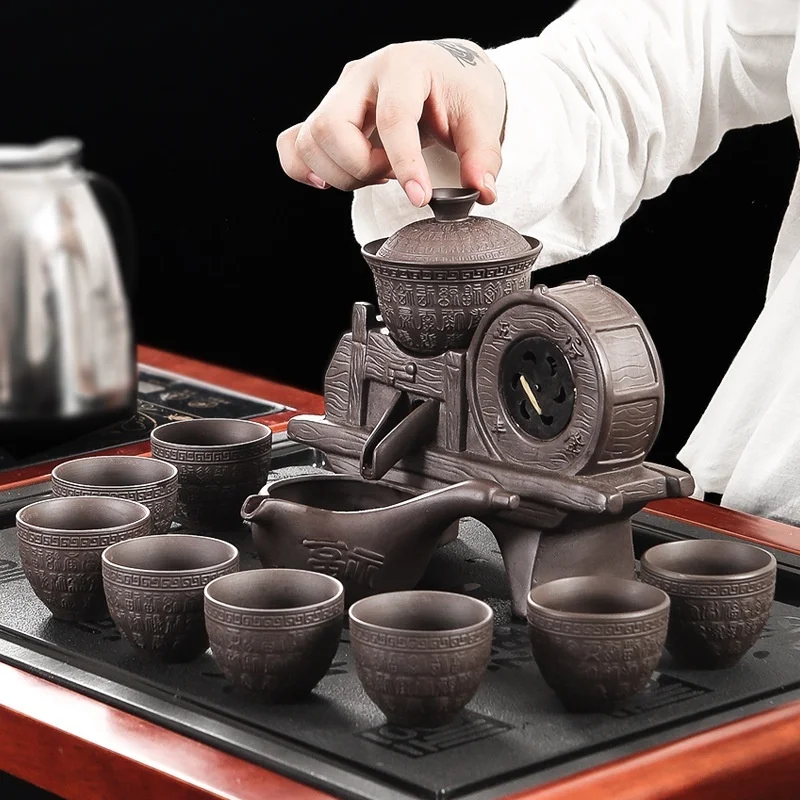 陶磁器の蓋碗の茶碗のカンフーの茶道具のスーツは簡単でレトロな