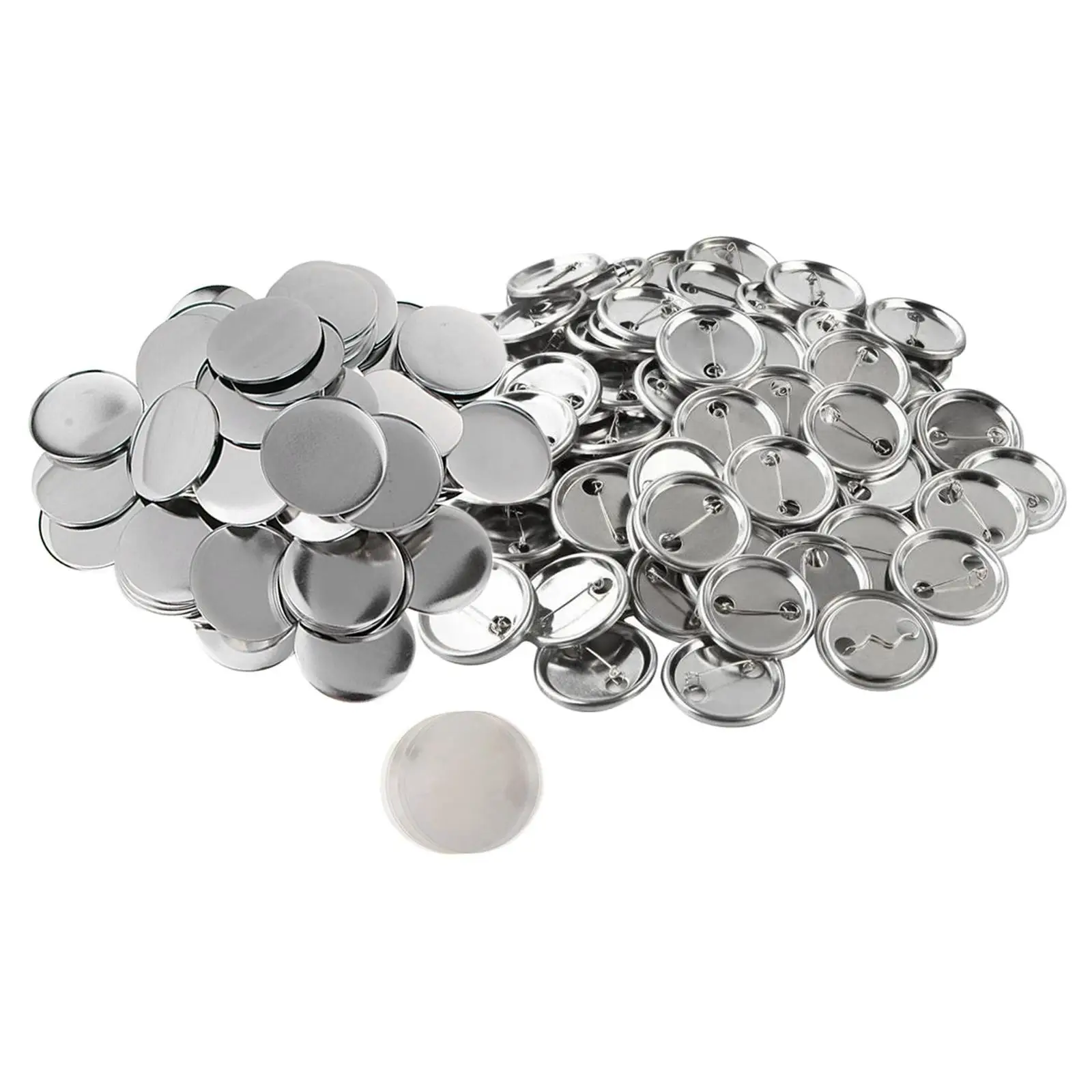 100 Pieces Blank Button Making Supplies Badge Making Materials Metal Button Pin Badge for Button Making Machine DIY Arts Crafts