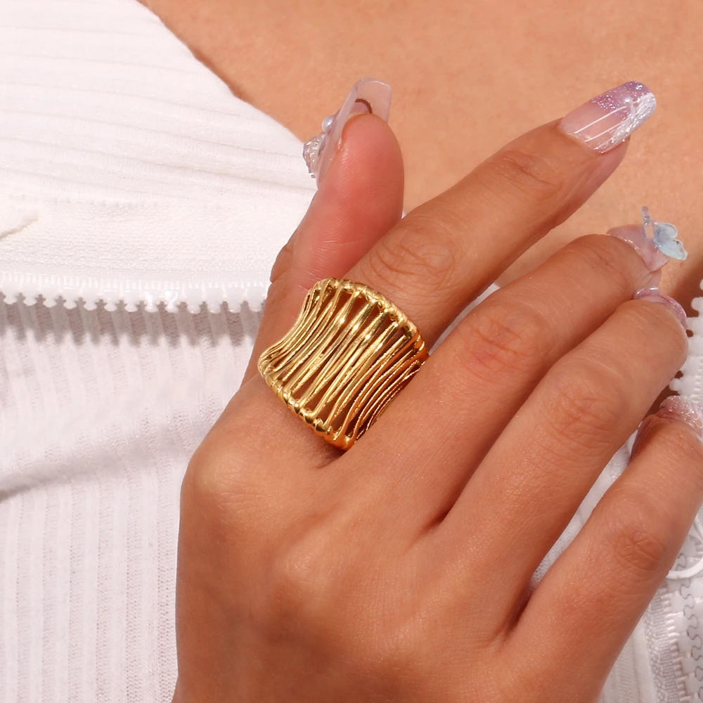 Titanium Steel Ring Index Finger Ring Rose Female Fashion - Temu