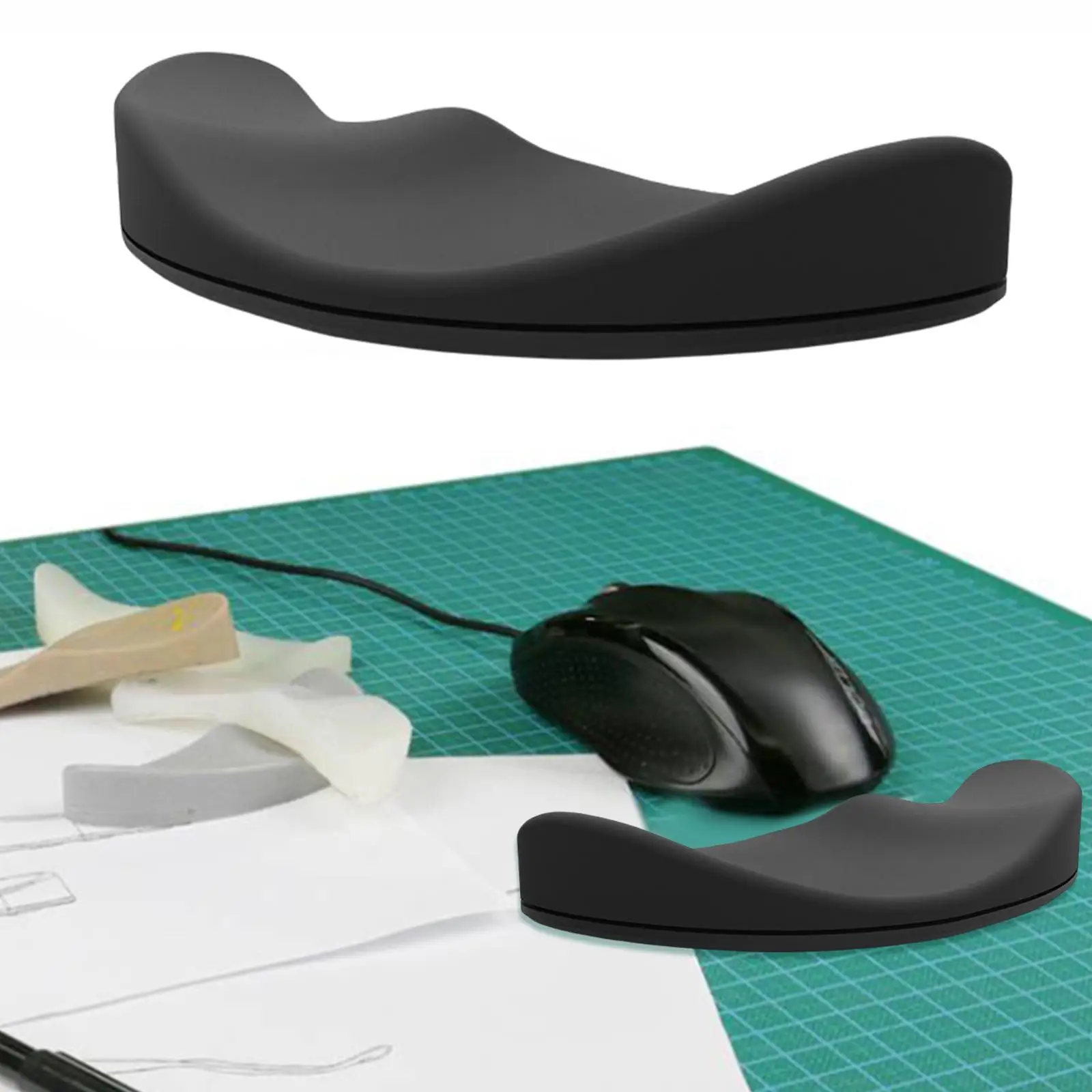 Poggiapolsi per Mouse supporto ergonomico tappetino per Mouse antiscivolo  cuscino per tastiera morbido cuscino per poggiapolsi per Computer portatile