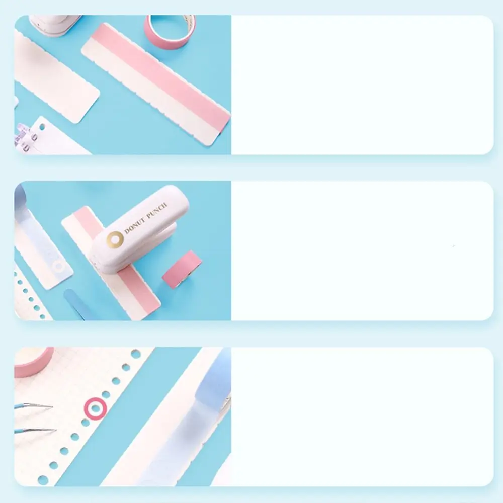 자체 제작 엠보싱 도구 구멍 스크랩북 도넛 링 펀처, DIY 종이 펀처, 학교 사무용품