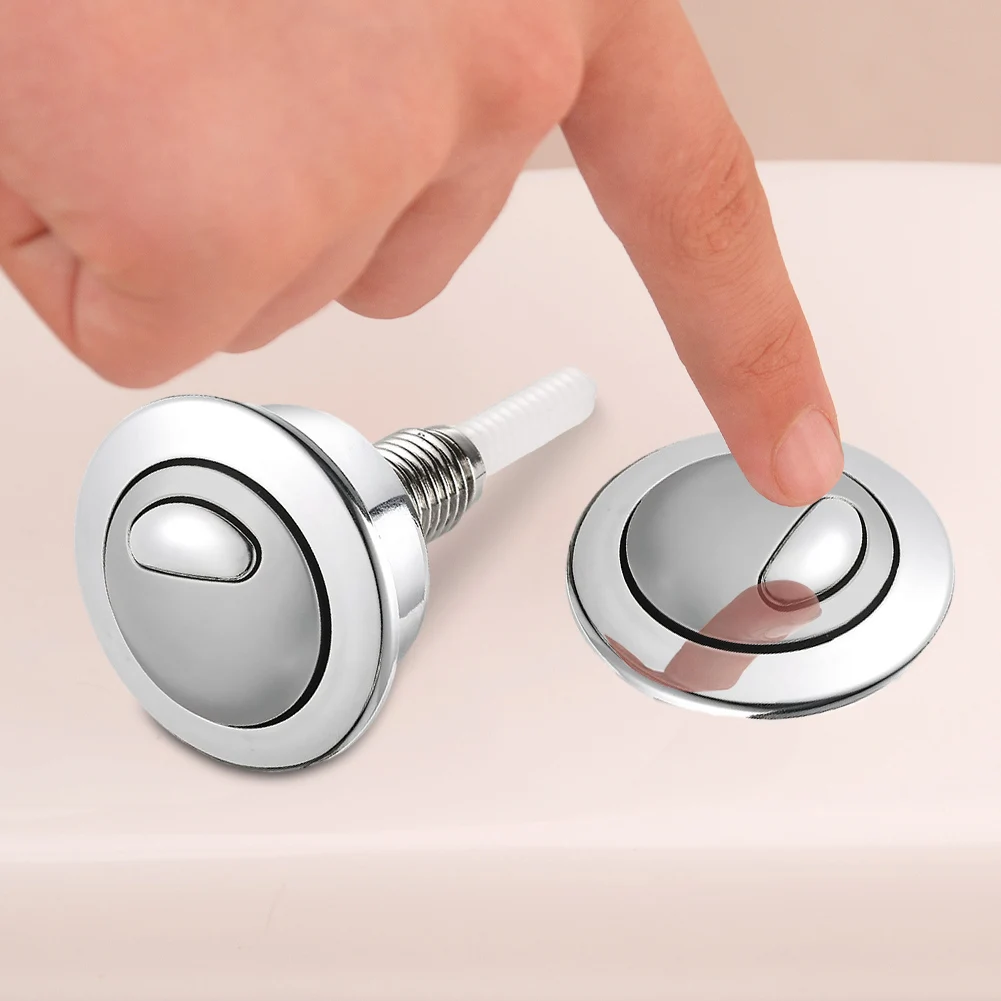 Suit for 38-42mm Toilet Tank Round Stem Button ABS Single Flush Water Saving Toilet Button For Home Bathroom Hotel Public Places 3