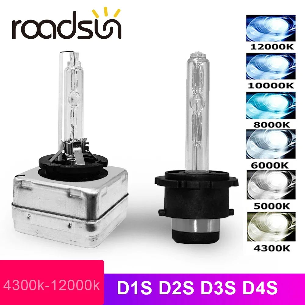 Roadsun 2 Pezzi 35W D1S D2S Lampadina Nascosta Cbi Hid Xenon Faro 3000K 4300K 5000K 6000K 8000K 10000K 12000K Cbi Hid Xenon Faro 12V