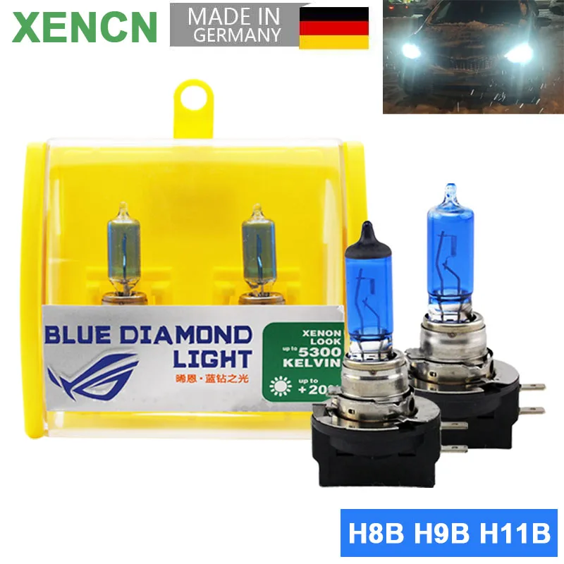 

(Пара) XENCN H8B H9B H11B синяя Бриллиантовая фотолампа 5300K белая Автомобильная фара оригинальные галогенные лампы OEM качество сделано в германии