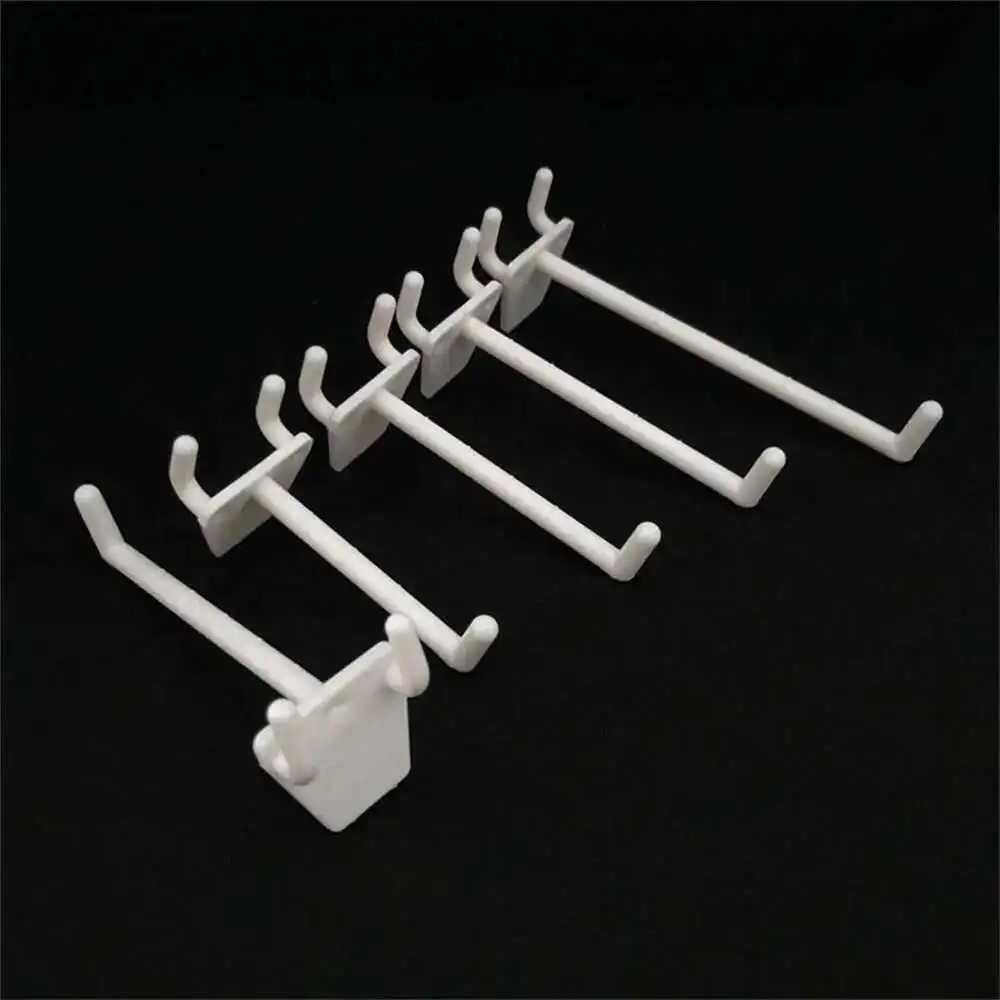 Plastic Hanging Hole Card Pegboard Hook 20pcs For Paper Shelf Mounting