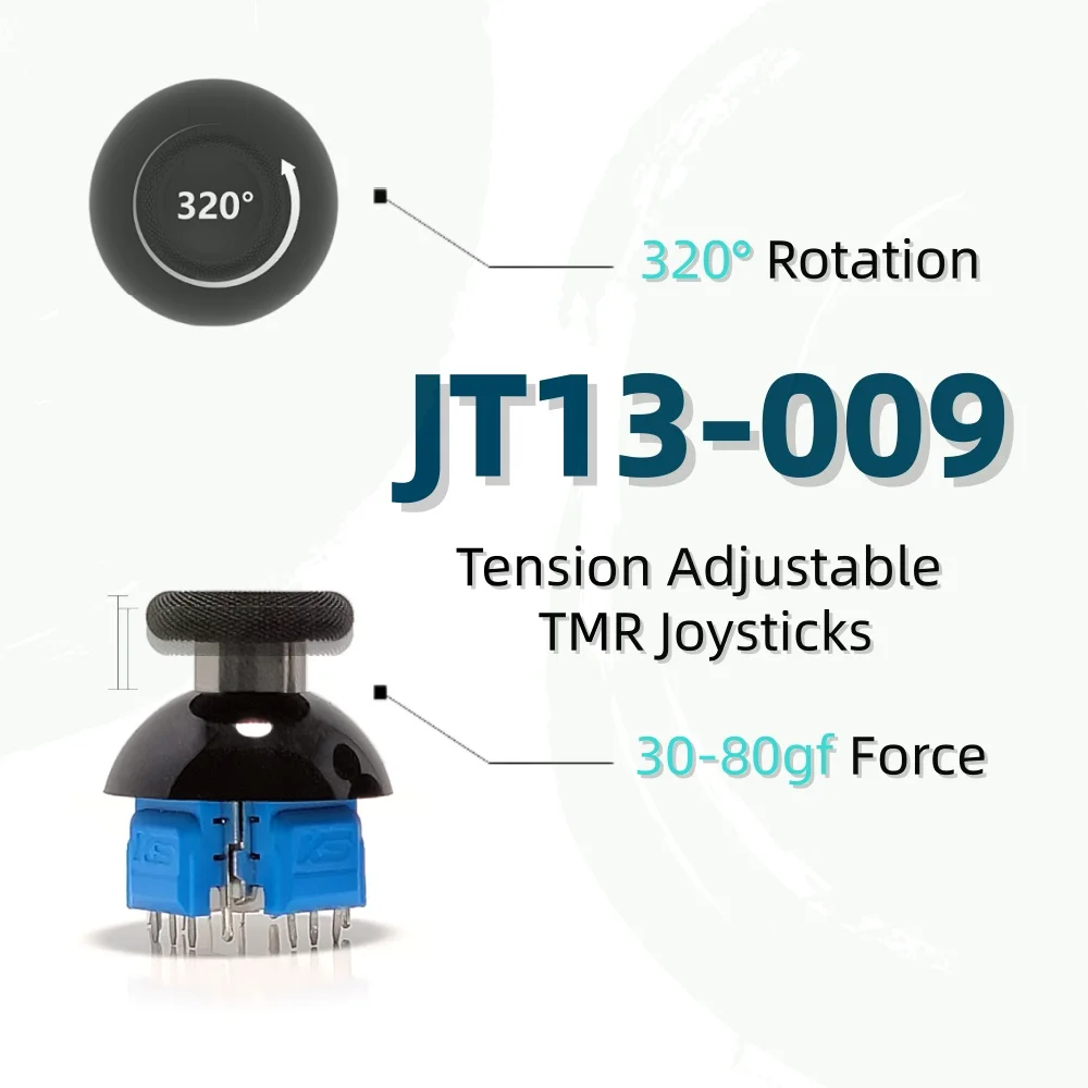 2pcs K-SILVER JT13-009 PS5 PS4 스위치 프로 Xbox One 시리즈용 TMR 조이스틱 안티 드리프트 전자기 3D 아날로그 썸스틱