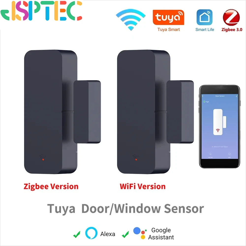 Door Window Sensor Tuya Zigbee Wifi Door Sensor Window Entry Sensor Security Burglar Magnetic Alarm Smart Life Work With Alexa Google Home