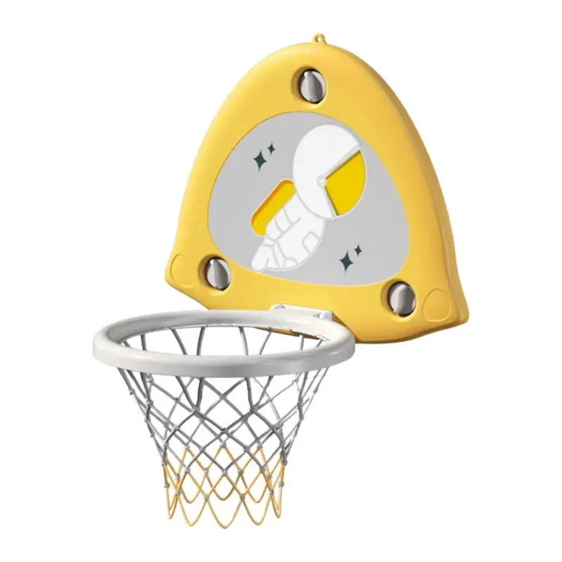 

Kids Basketball Hoop Strong Suction Cup Stable Adjustable Little Kids Basketball Hoop Set Includes Basketball Ball Cute Stickers