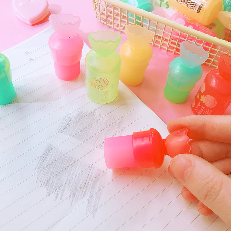 Kawaii Stationery Candy shaped Rubber Student Prizes Gift Cute Erasers for Kids School items Office Supplies Cute things pencil eraser
