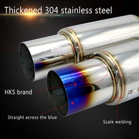 JUEMAI Universal Stainless Steel Exhaust Muffler Tip – HKS Modified System - Image 2