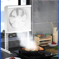 Indoor Free Installation of Exhaust Fan Household Kitchen Portable Vertical Small Strong Barbecue Exhaust Exhaust Fan 1