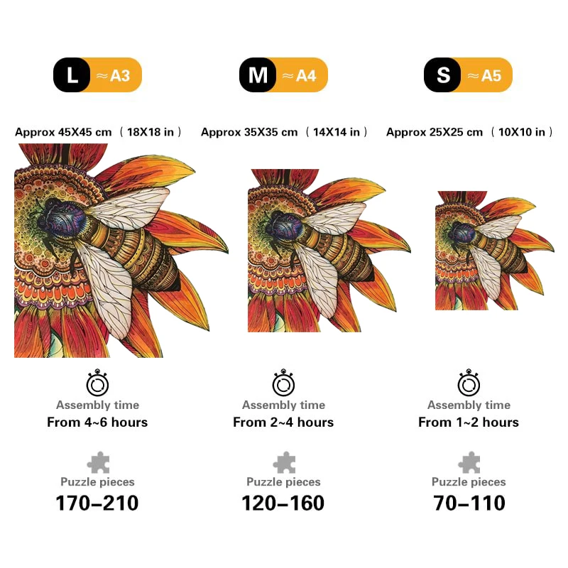 Wooden Animal Puzzle for Adults Kids Bee Puzzle Child Toys Gifts Games Wooden Puzzles Jigsaws wooden toys montessori educational jigsaw puzzles wooden jigsaw puzzles educational puzzles