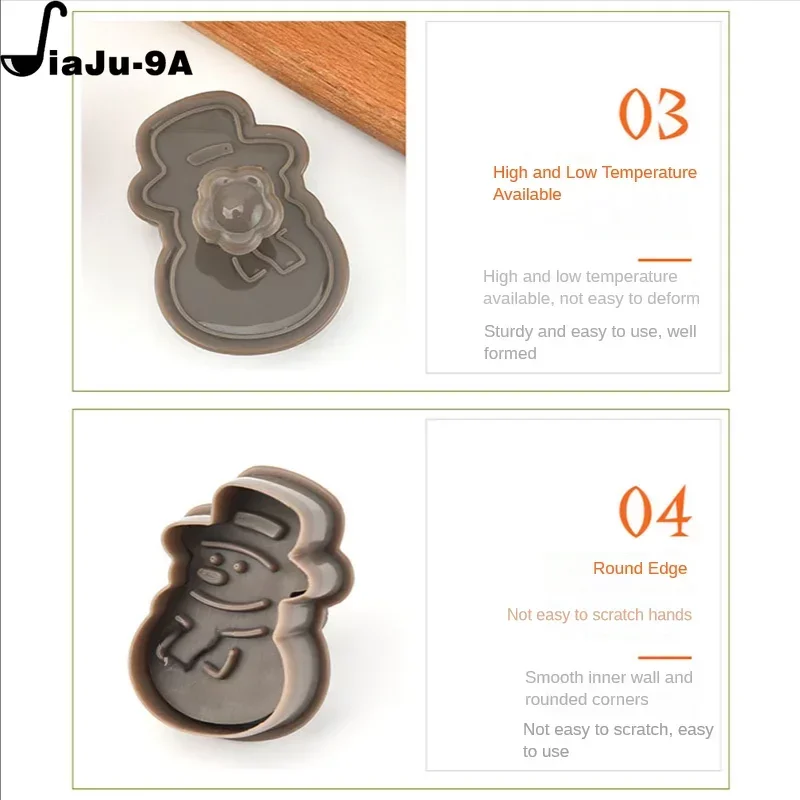 Cookie Mould Baking Mold 4Pcs/set Plastic Cookie Baking Moulds