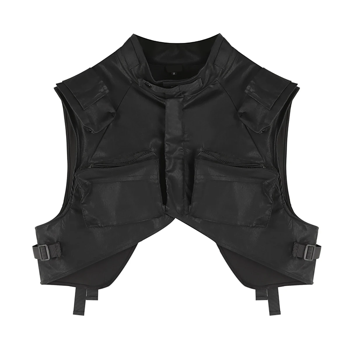 2022 Asymmetrical Tactical Techwear Cargo Vest Women Ribbons Adjustable  Buckle Waistcoat Punk Hip Hop Sleeveless Jacket For Man - AliExpress