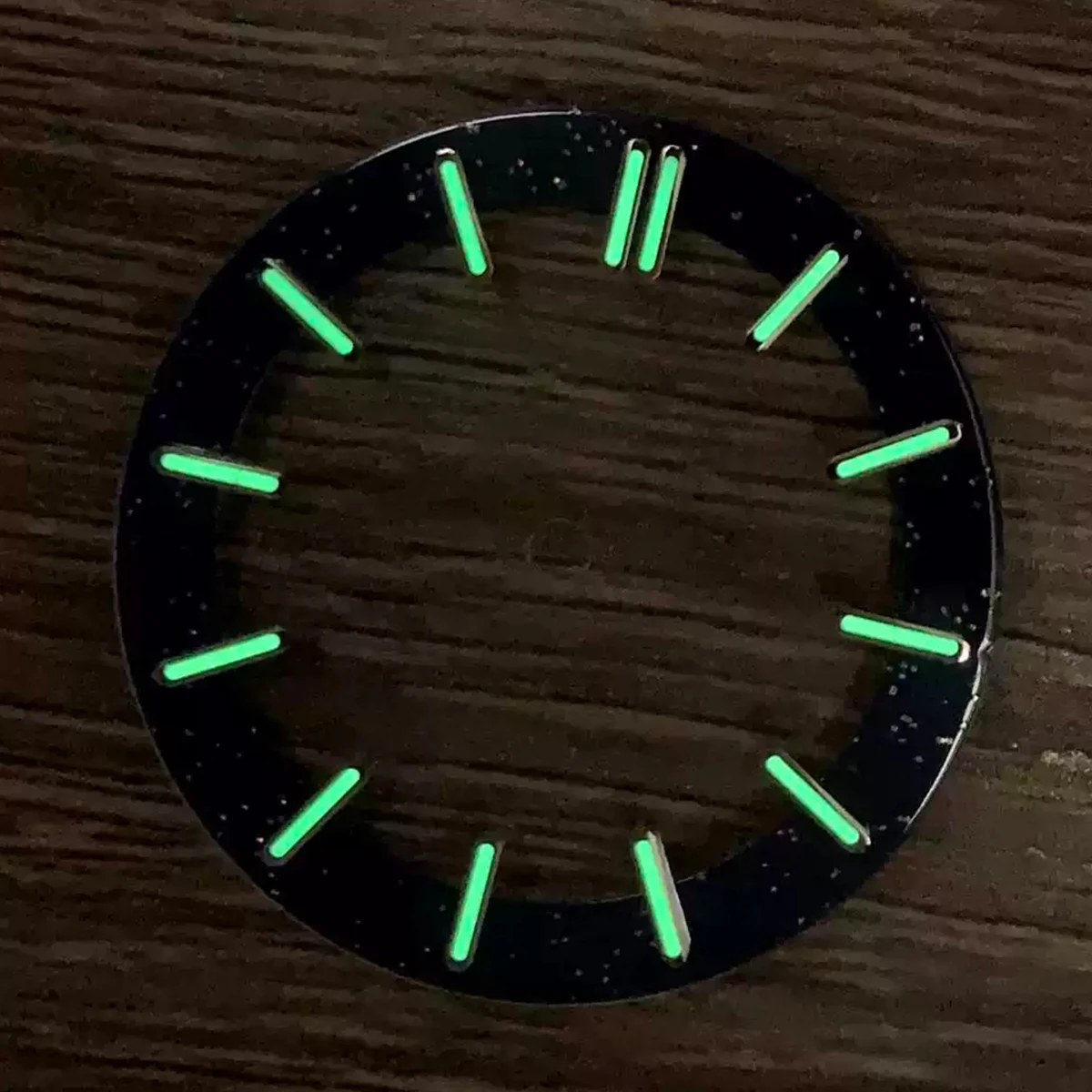 Transparent 31.8MM Green Luminous Watch Dial Accessory