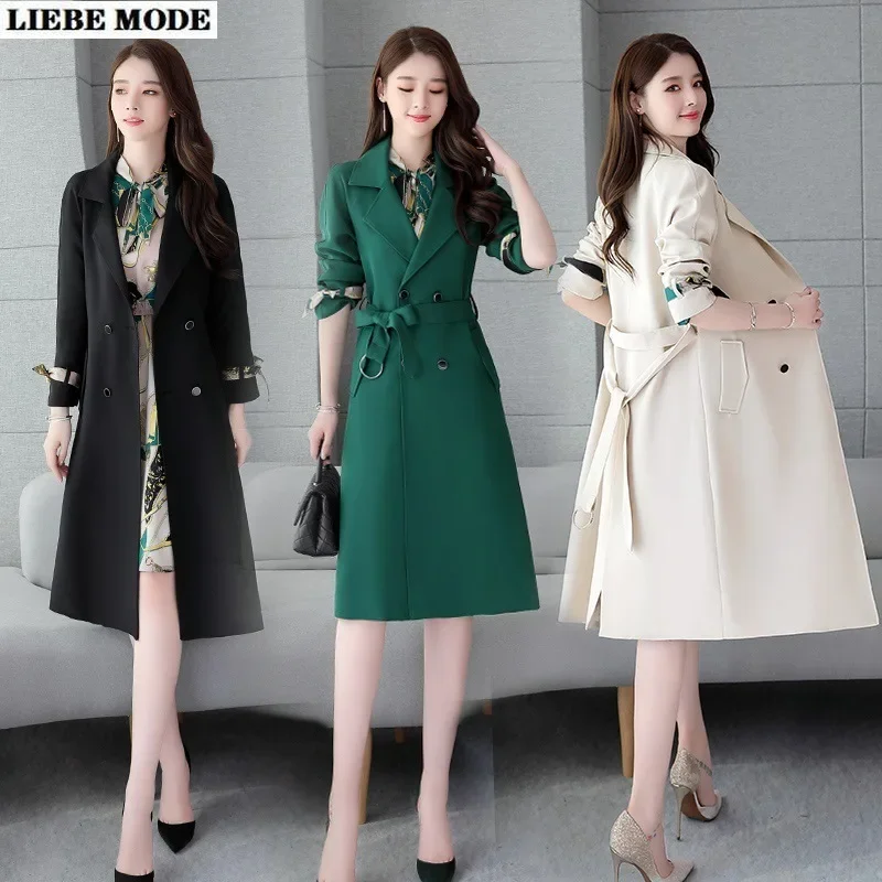 Women's Elegant Chic Two Piece Suit for Women Long Coat and Dresses Korean Fashion Sashes Jacket with Floral Print Dress Sets