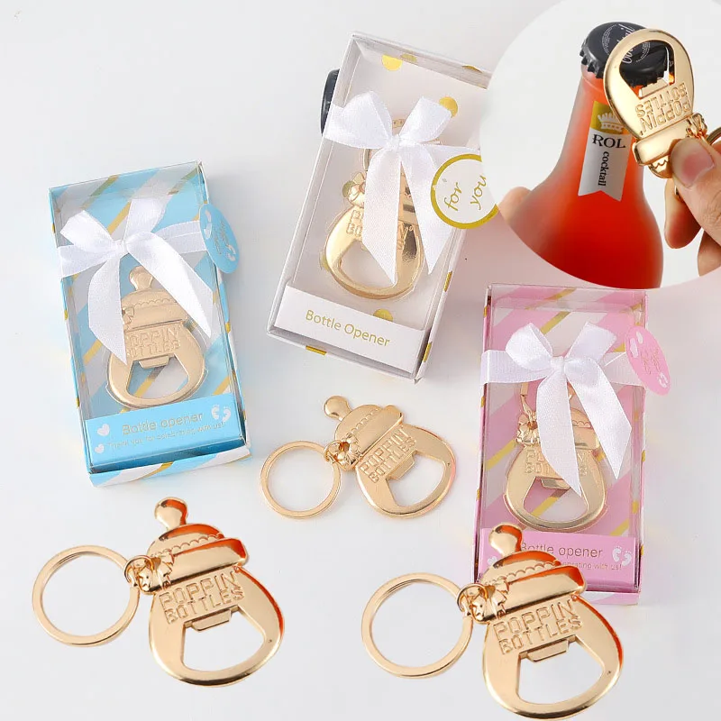 Zinc Alloy Beer Bottle Opener Keychain for Parties