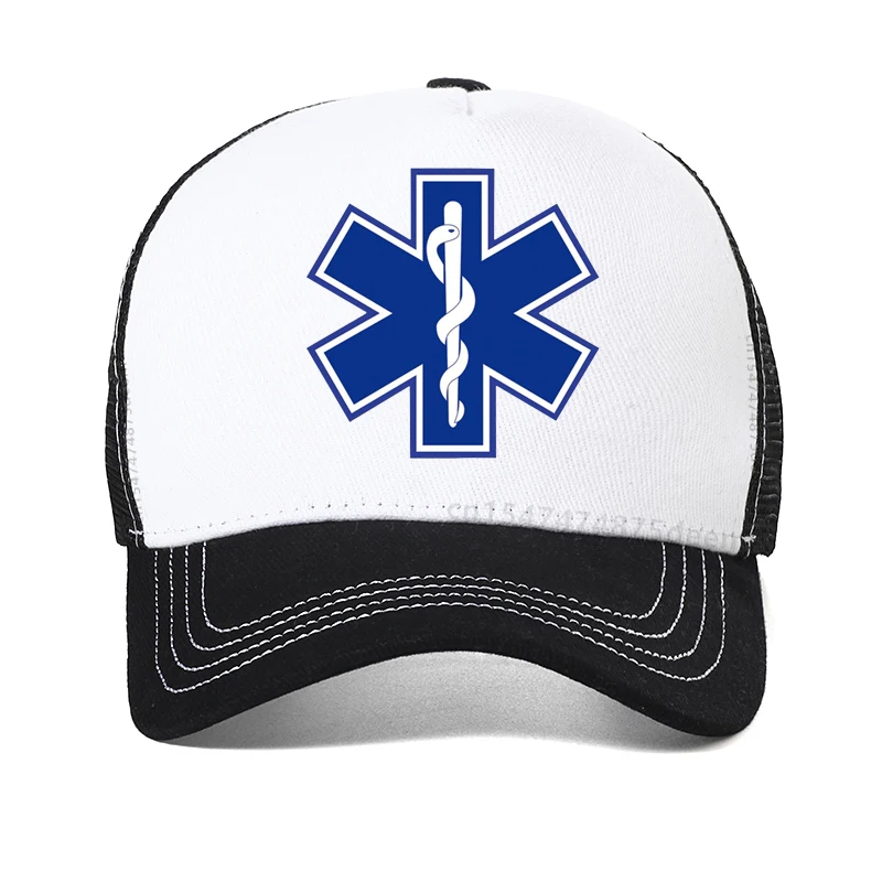 EMT Ambulance Printed Baseball Cap Men Women Fashion Summer Mesh Breathable hat Casual Adjustable visor Snapback hats 2