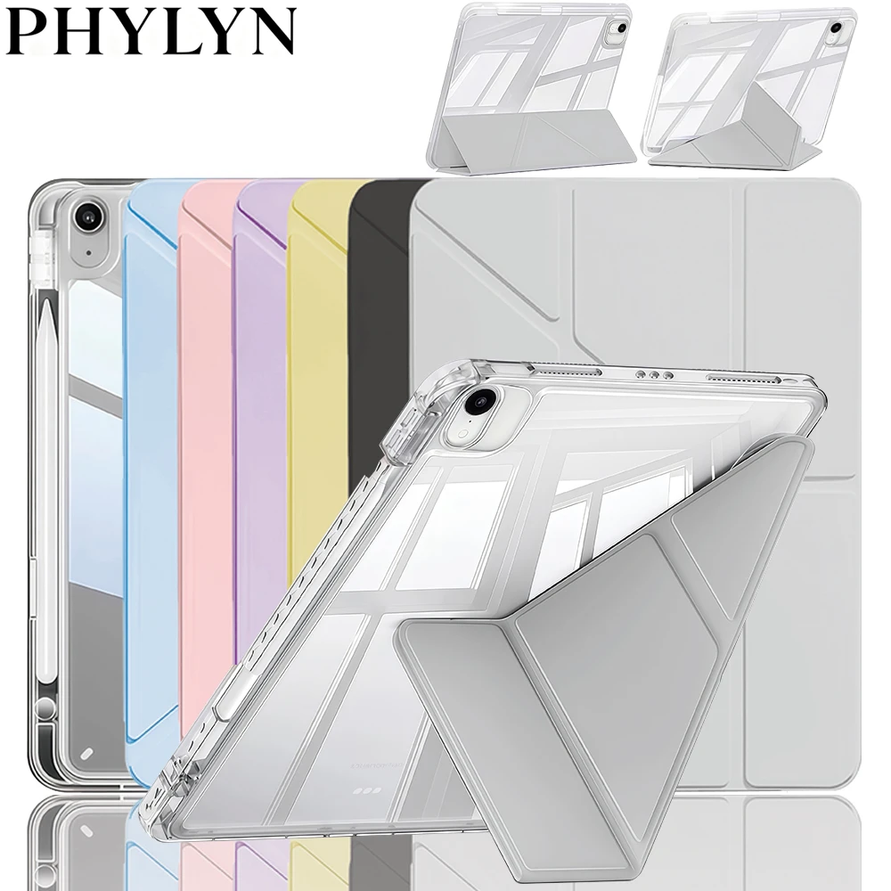 Cover for iPad 10.9/11/ Air 5th Gen/Pro11/10th/12.9, iPad Pro 11 2022- Acrylic, Foldable, Y-Shaped Stand Case with Pencil Holder S202397c80f8f42d1bc992e50a846efdaw